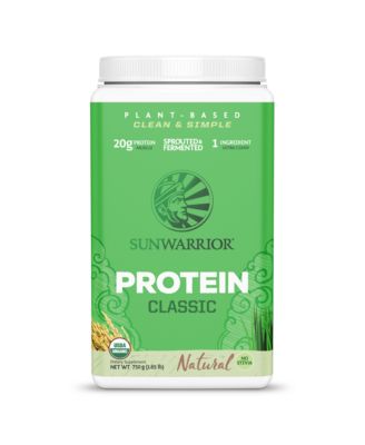 Classic Organic Protein Powder, Plant-Based Protein, Unflavored, Sunwarrior, 750gm (30 servings)