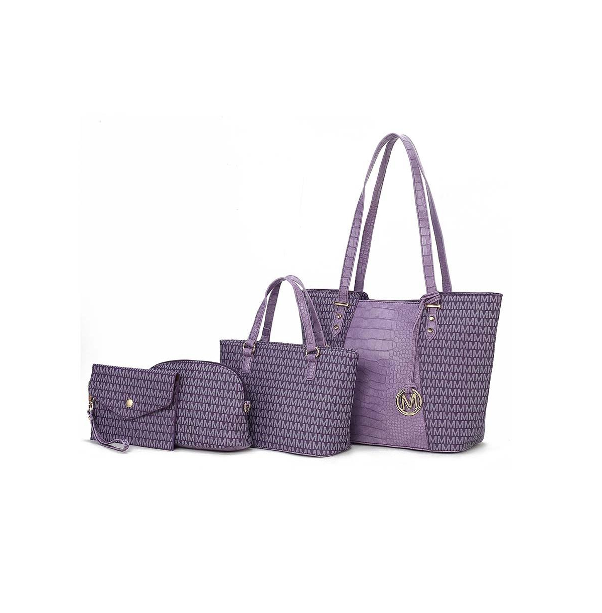 Mkf Collection Lippa M Signature Tote Bag – 4 Pcs set by Mia K