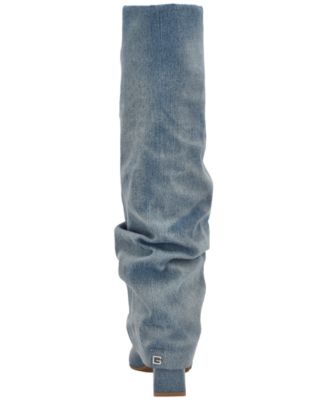 Women's Geima Knee-High Foldover Slouch Tall Block Heel Dress Boots