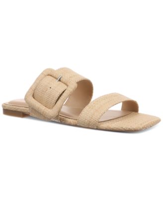 On 34th - Women's Paulina Buckled Buckled Two-Band Flat Sandals