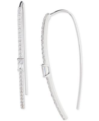 Ralph Lauren - Sterling Silver Cubic Zirconia Threader Earrings