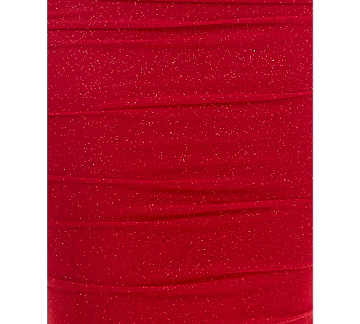 City Studios Juniors' Cold-shoulder Glitter-mesh Ruched Dress In Red Apple