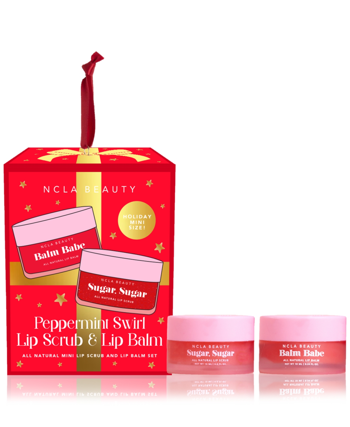 Ncla Beauty 2-pc. Peppermint Swirl Lip Scrub & Lip Balm Ornament Set In No Color