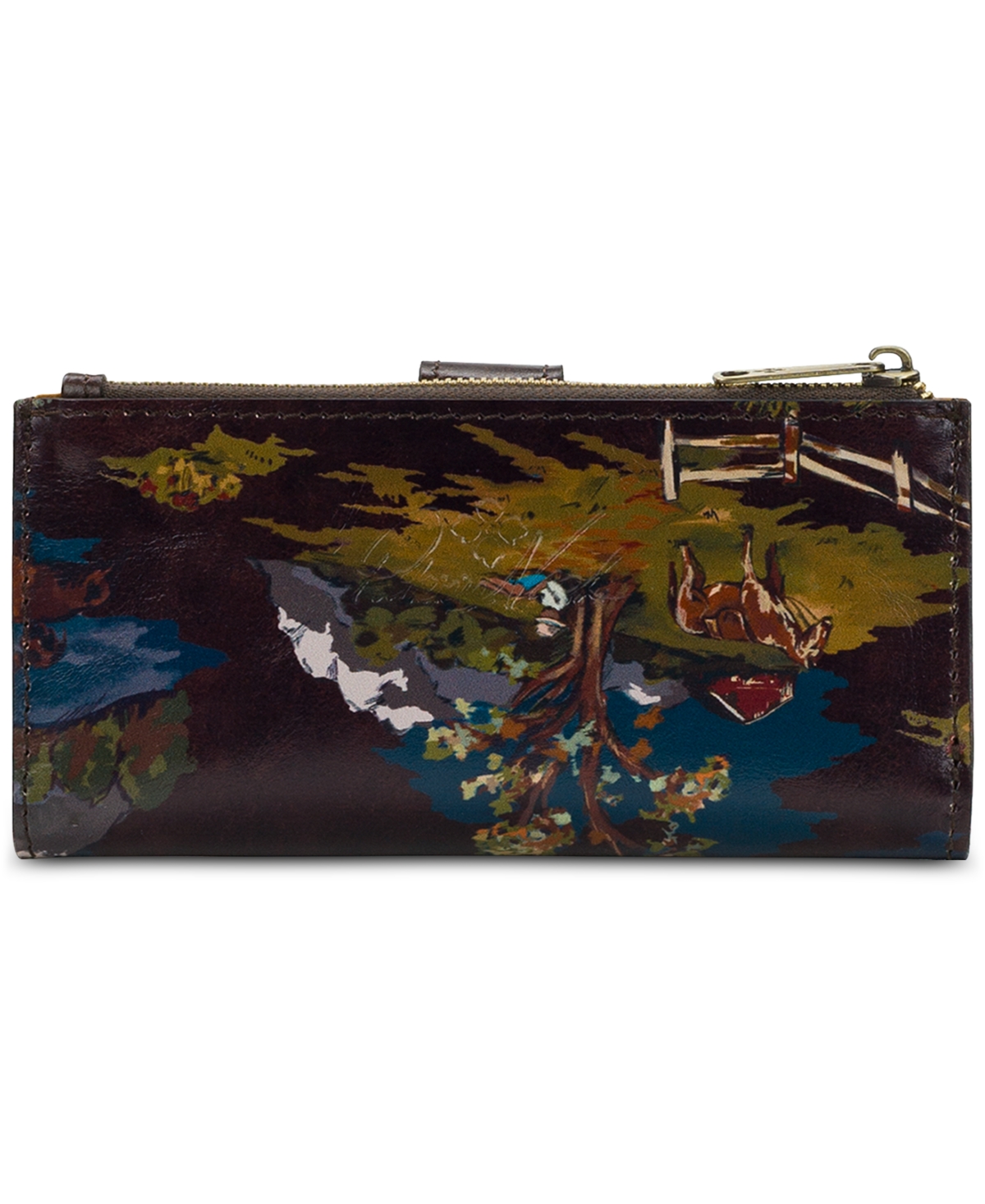 Shop Patricia Nash Nazari Leather Wallet In Chocolate