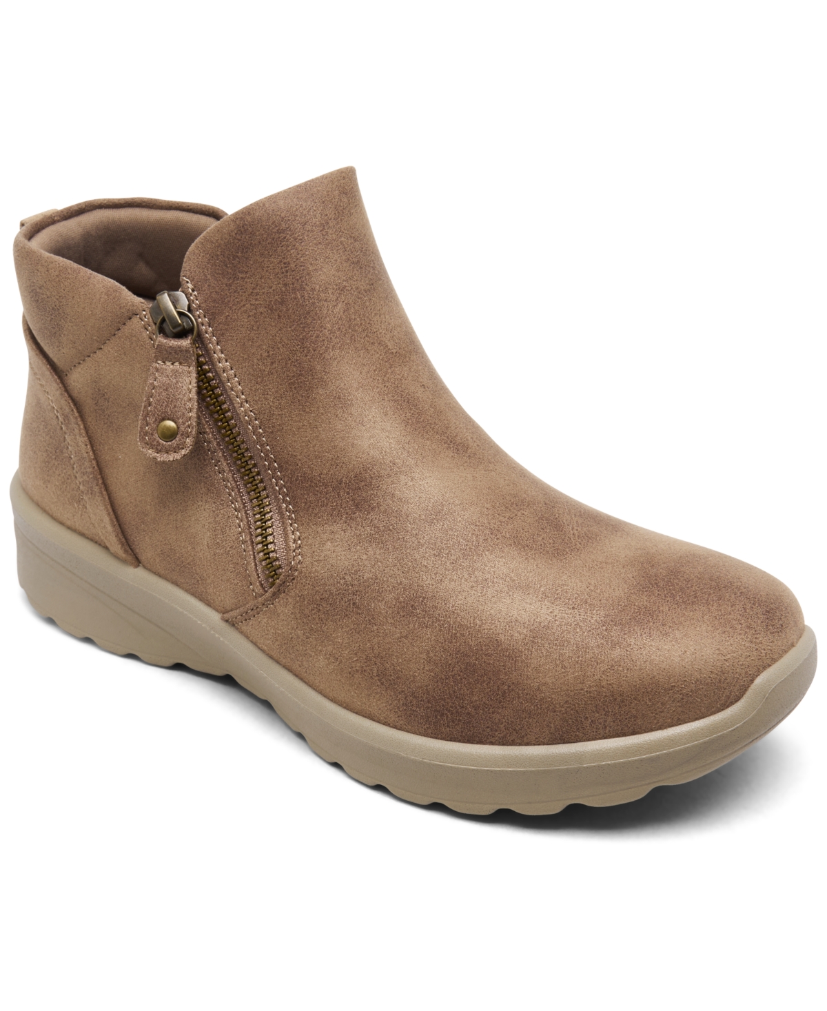 Women's Lovely Vibe Zip Boots from Finish Line - Mushroom