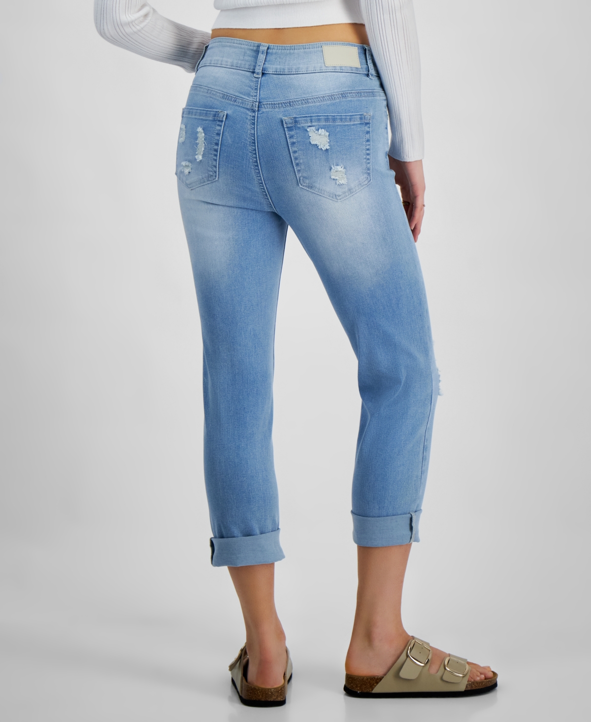 Dollhouse Juniors' Mid-Rise Crop Skinny-Leg Jeans