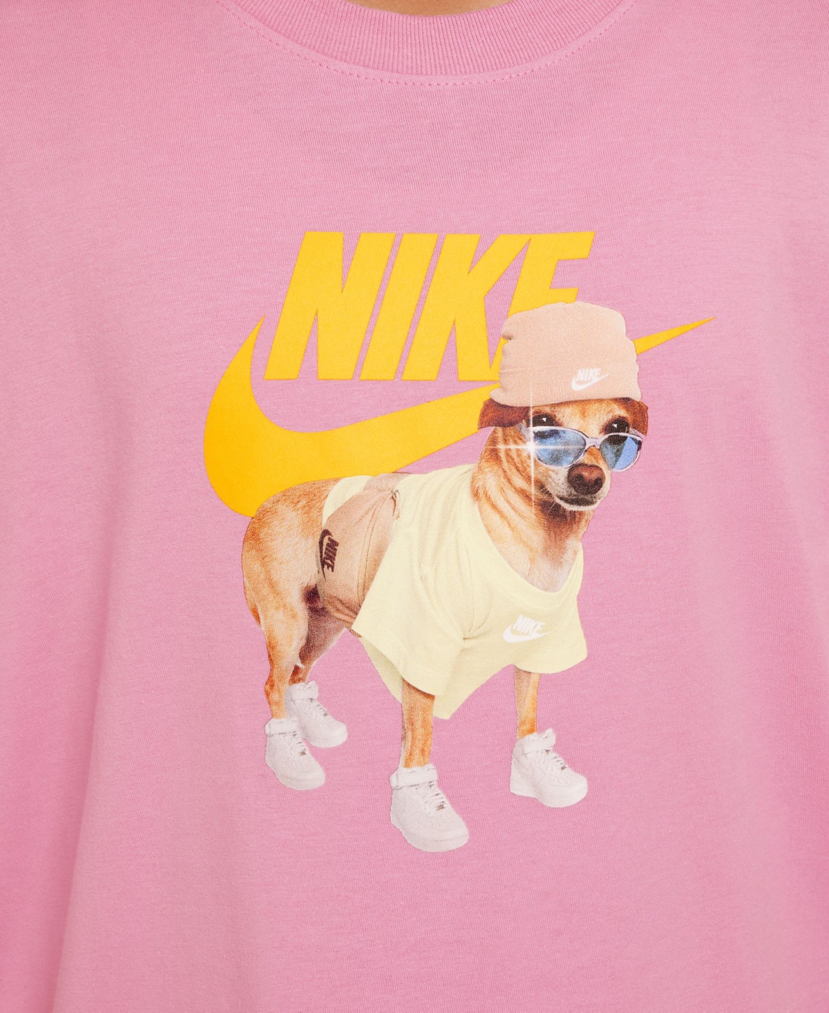 Nike Big Girls Sportswear Printed Crewneck T-Shirt