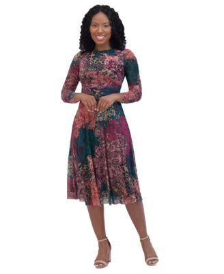 Women's Paisley-Print Gathered-Waist Dress
