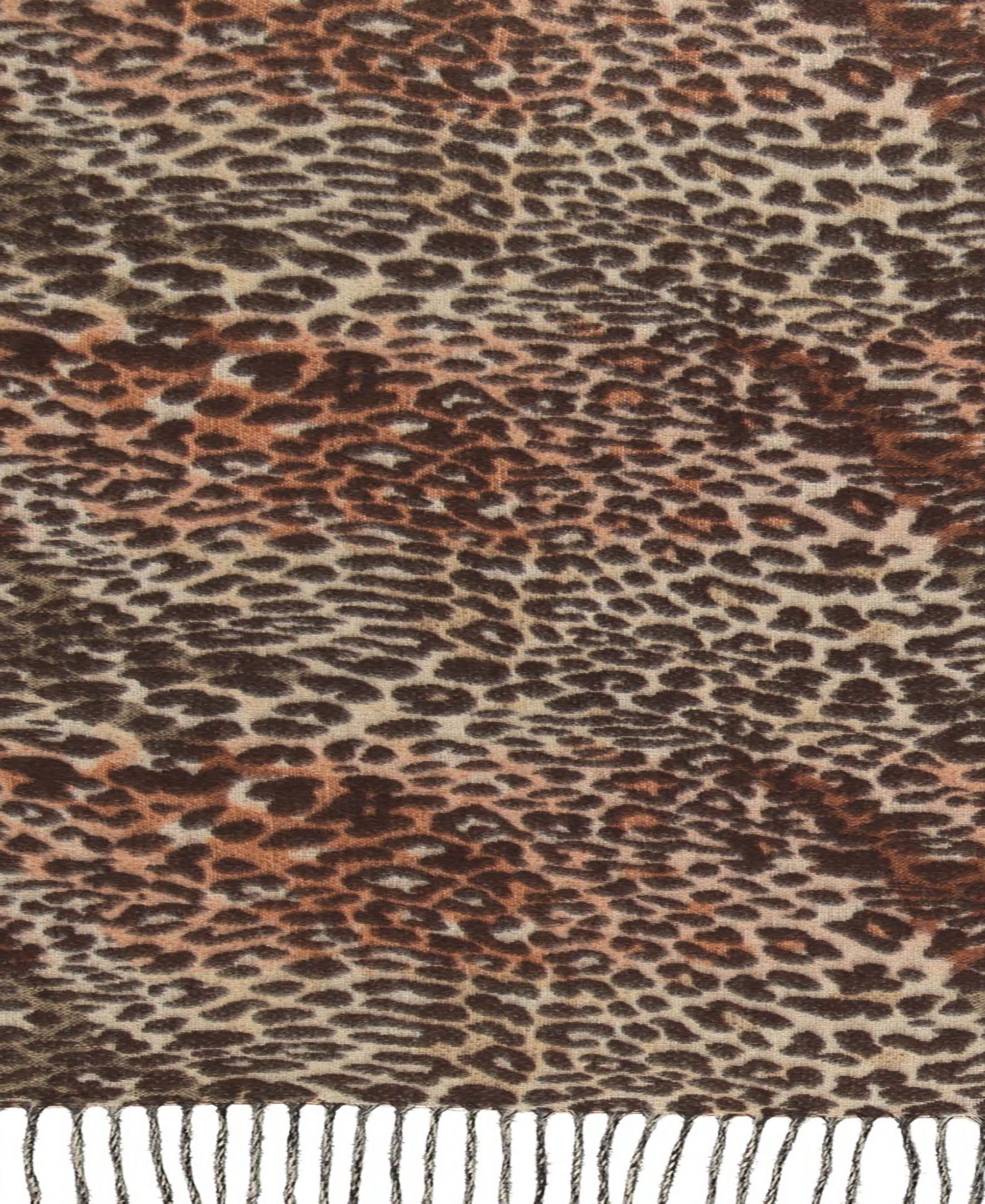 Fraas Animal Cash Mink Scarf In Brick