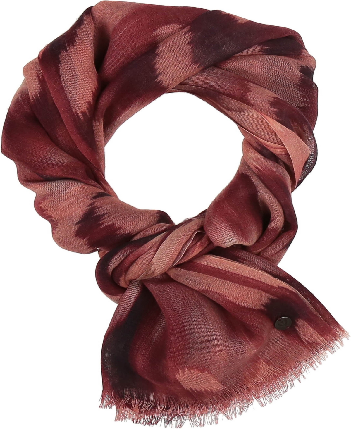 Fraas Blurred Flowers Print Scarf In Berry