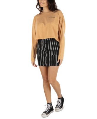 Juniors' Sloan Button-Front Mini Skirt 