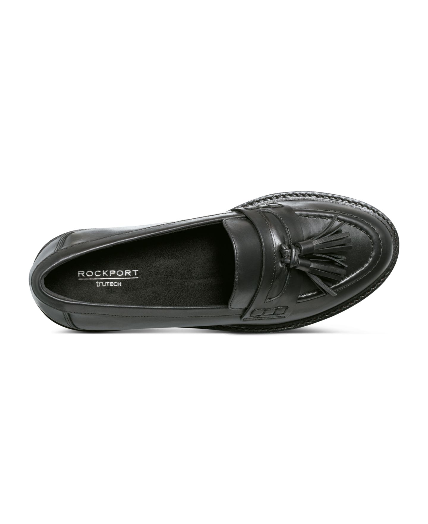Женские туфли Rockport Kiara Tassels Tailored Almond Toe, цвет: Чёрный кожаный — фото 4