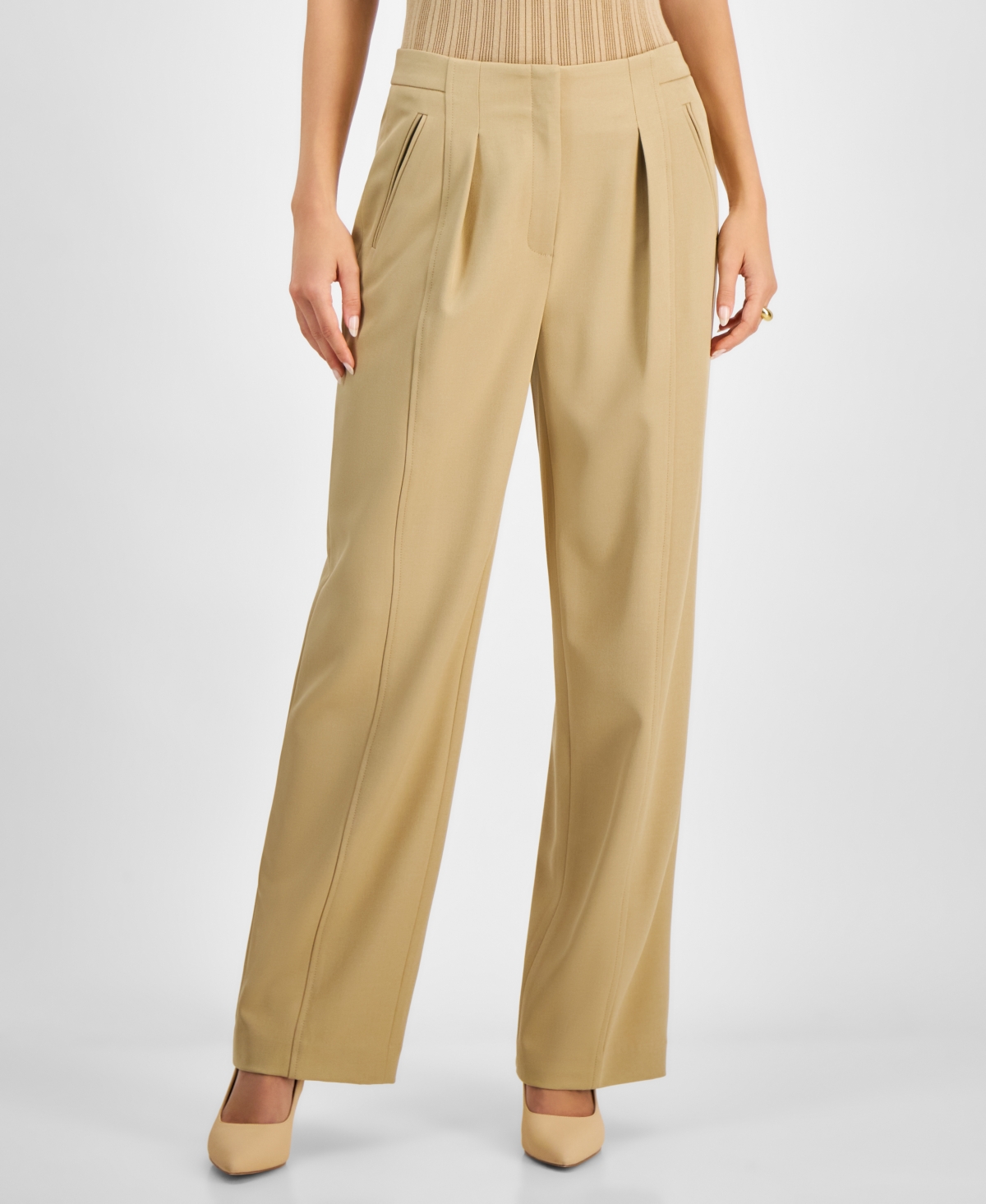 Bar Iii Women's Pleated Pants, Exclusively at Macy's