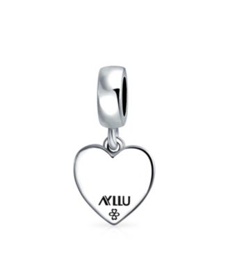 Inspirational Heart Rainbow Symbol Dangle Charm Bead Sterling Silver Fits European Bracelet