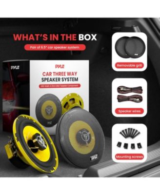 6.5" Three-Way Car Speakers, 280 Watt