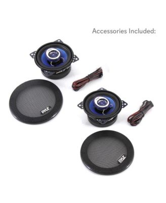 4" Two-Way Car Speakers, 180 Watt, Blue