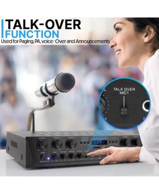 Bluetooth Home Audio Source Amplifier With FM Radio, MP3/USB/SD/AUX Playback, 6-Channel, 600 Watt