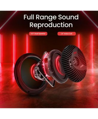 6.5" Waterproof Marine Speakers, Full Range, 150 Watt, Black