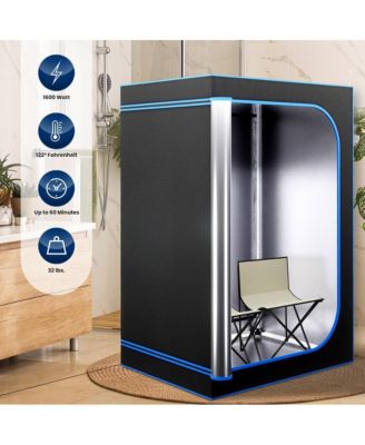 Compact & Portable Steam Sauna With Two Foldable Chairs