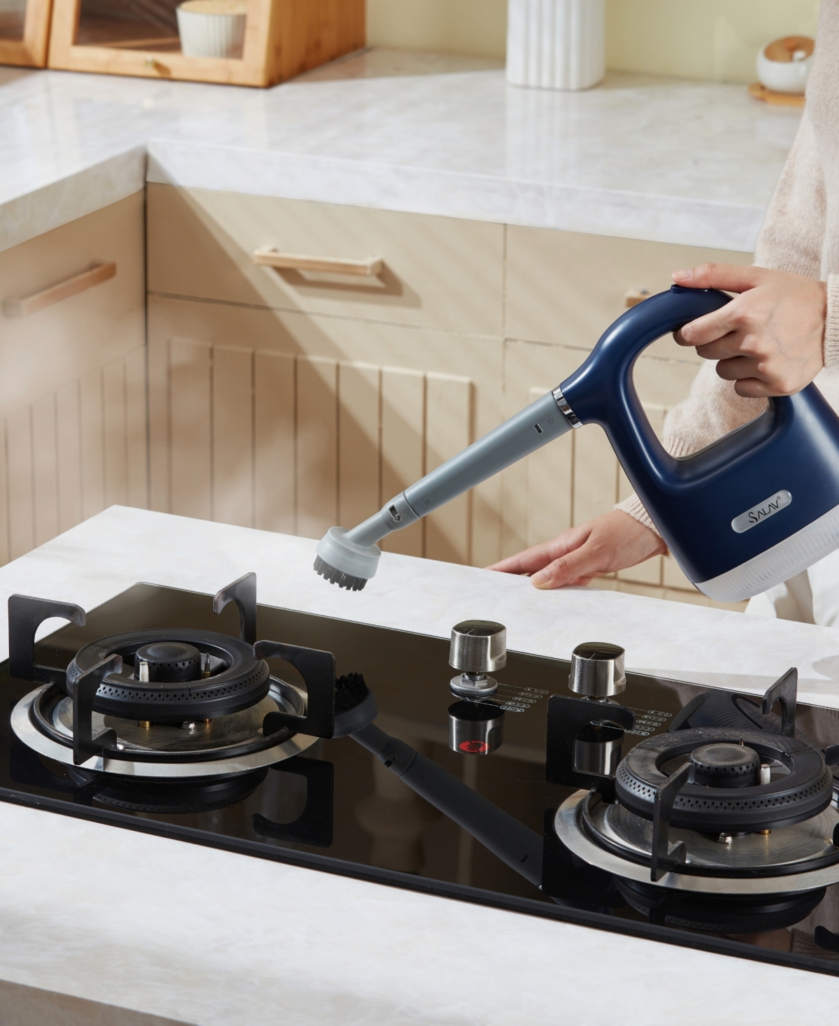 Salav Cs-100 Cleansteam Compact Steam Cleaner In Navy