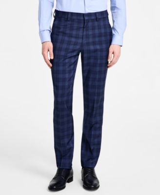 Men's Modern-Fit Plaid Suit Pants