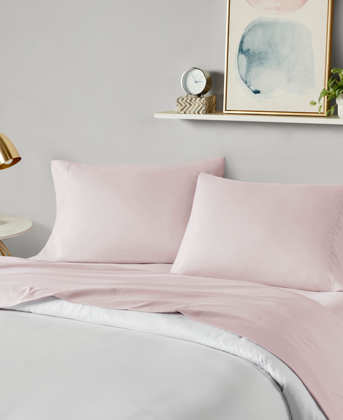 Intelligent Design Microfiber 3-pc. Sheet Set, Twin Xl In Blush
