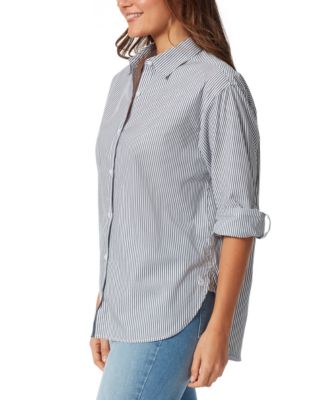Petite Amanda Cotton Button-Front Shirt