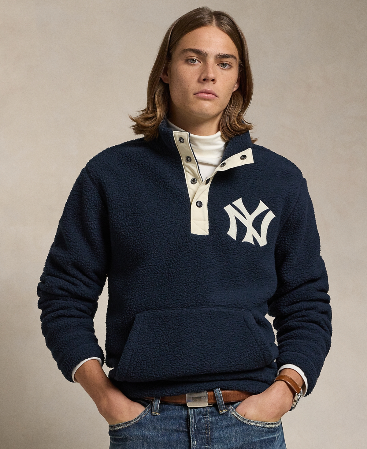 Polo Ralph Lauren Unisex Yankees Pullover -deckwash White