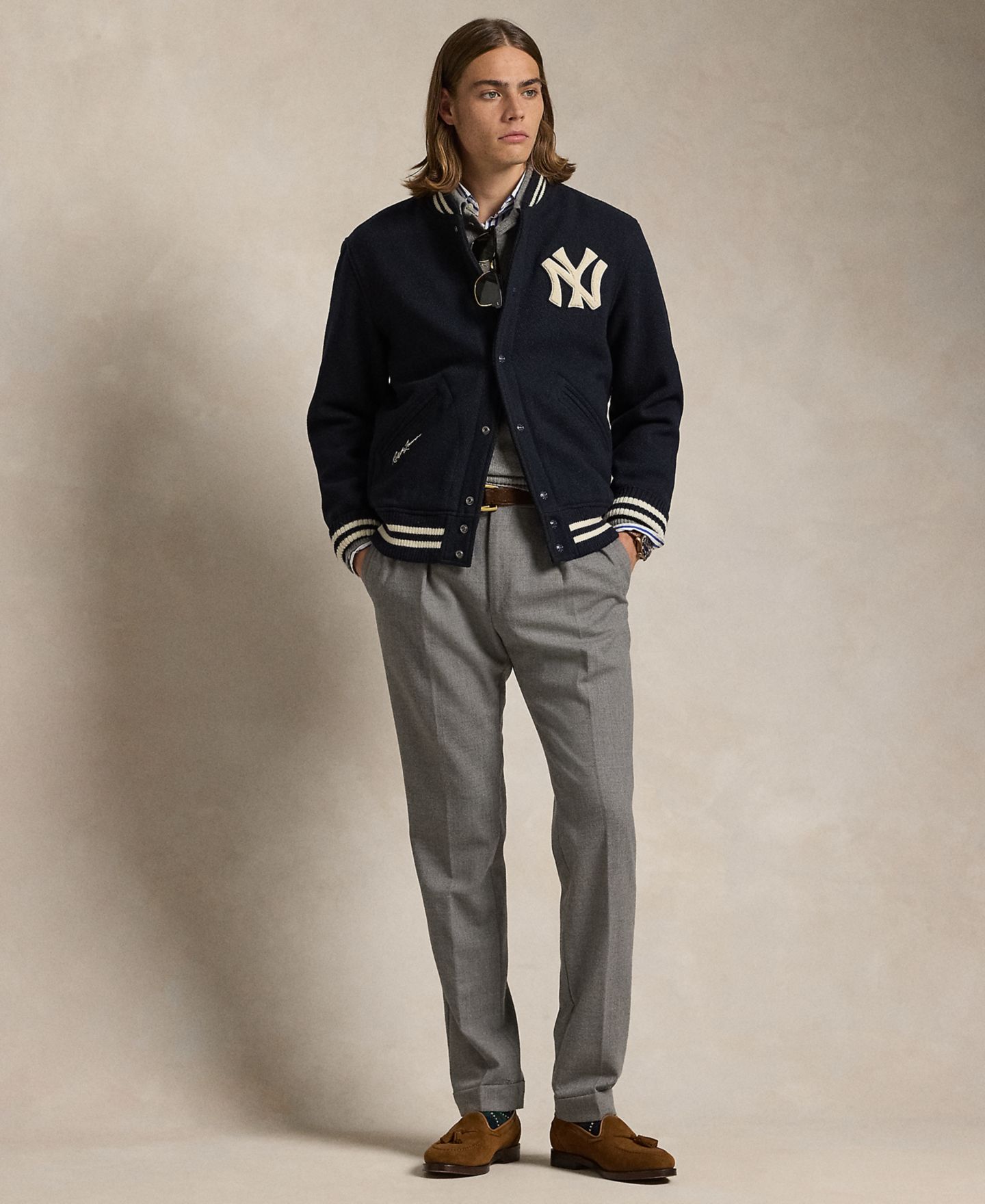 Мужская куртка Polo Ralph Lauren Yankees, цвет: Тёмно-зелёный тёмно-синий — фото 2