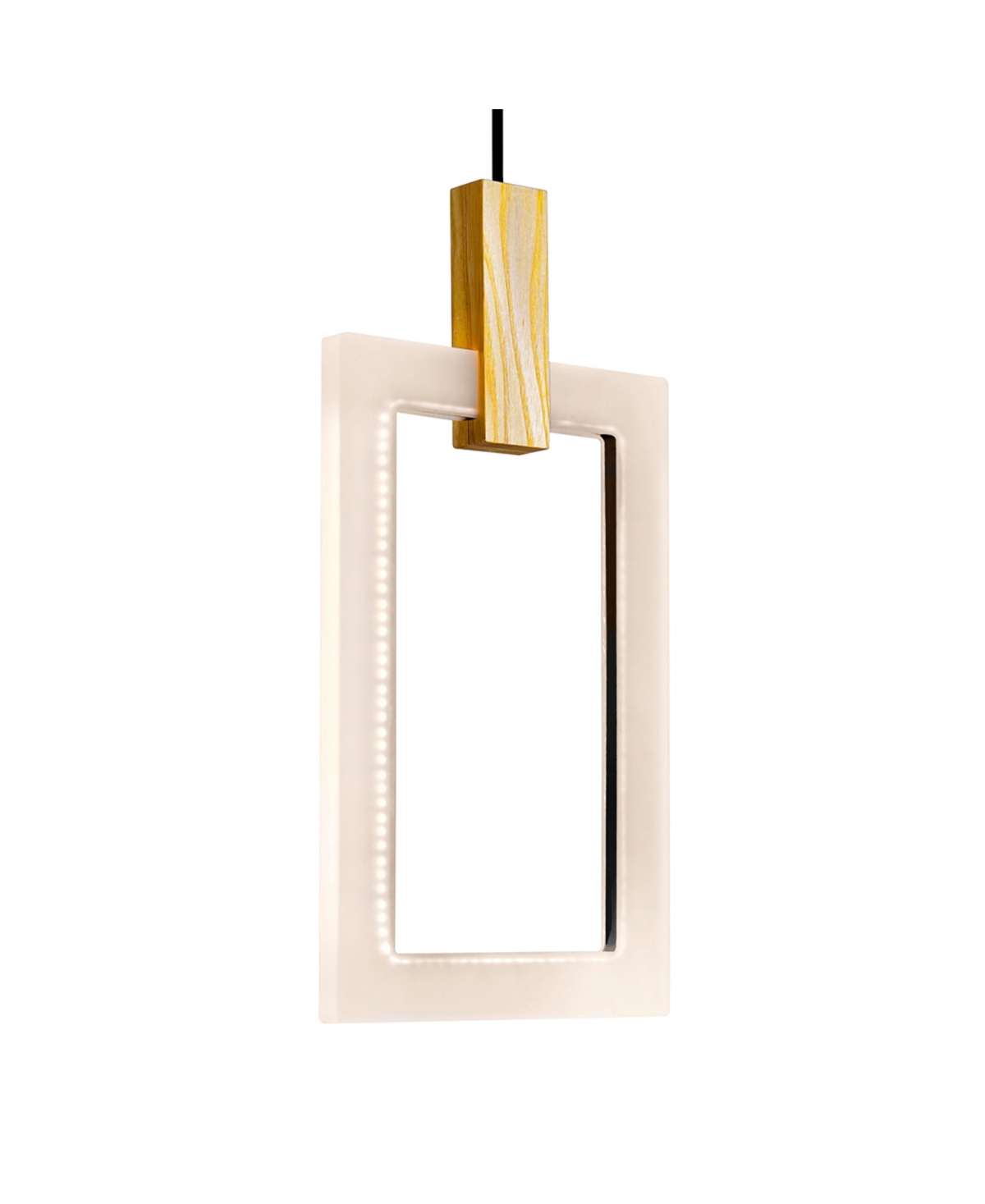 Cwi Lighting 88" Metal Anello Led Pendant In White Oak