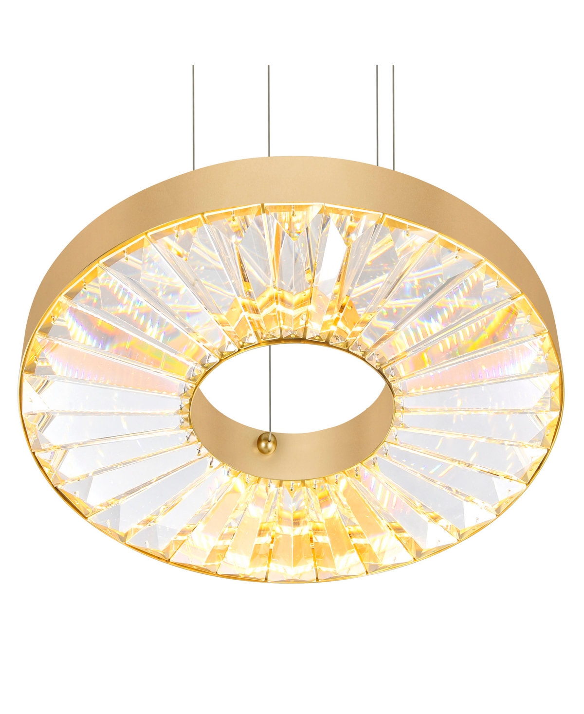 Cwi Lighting 4" Metal Bjoux Led Chandelier In Sun Gold