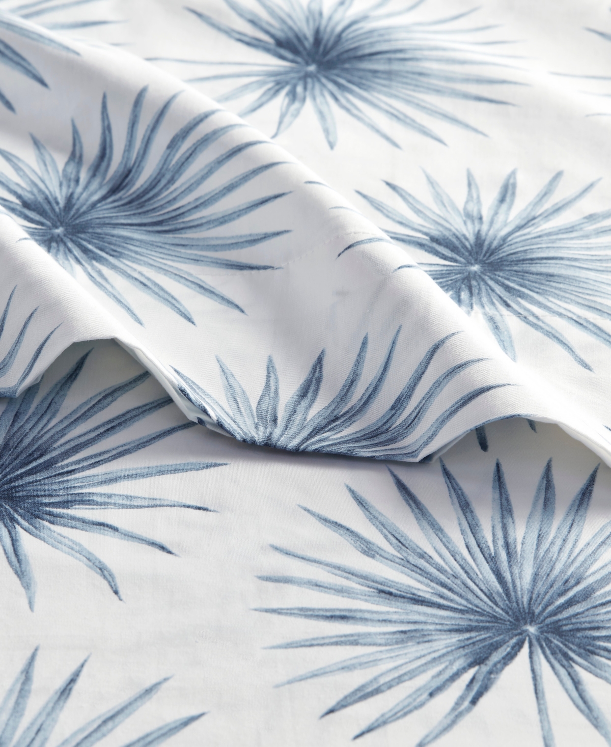 Madison Park Essentials Printed Cotton Percale 4-pc. Sheet Set, Queen In Blue Palmetto