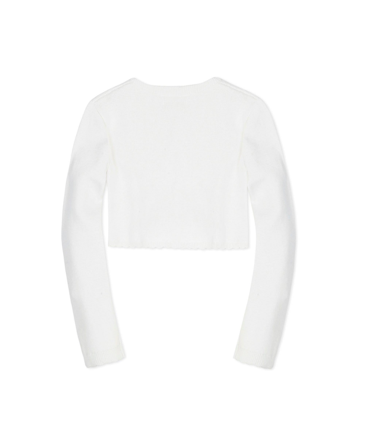 Hope & Henry Baby Girls Organic Cropped Milano Stitch Dressy Cardigan