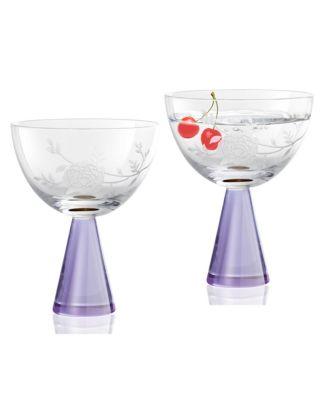 Peony Coupes, Set of 2