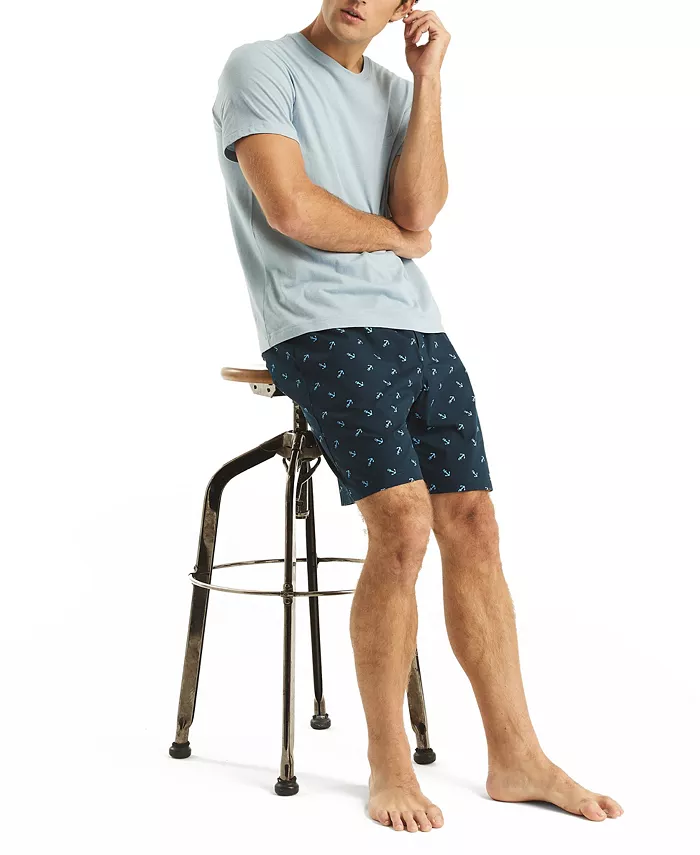 Men's Crafted Printed Poplin Sleep Short - thumbnail 2