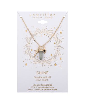 Cubic Zirconia Star and Evil Eye Sodalite Crystal Charm Pendant Necklace