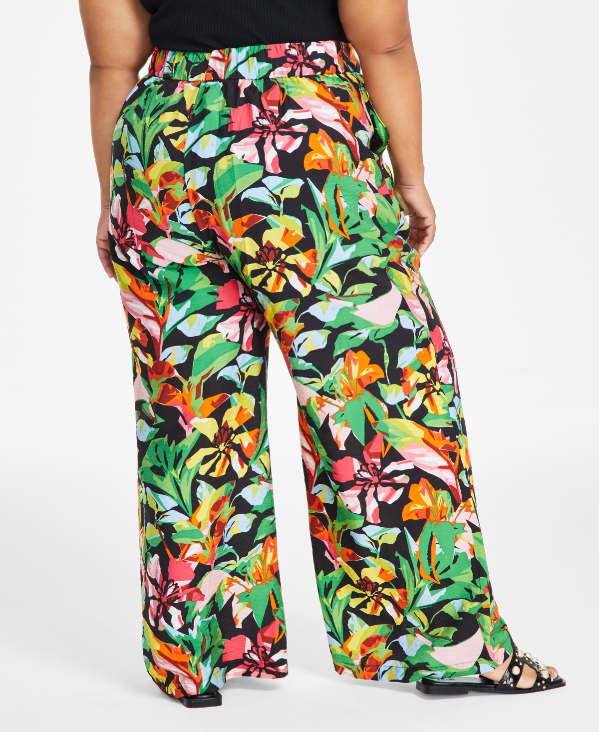 I.n.c. International Concepts Plus Size High-Rise Wide-Leg Pants, Exclusively at Macy's