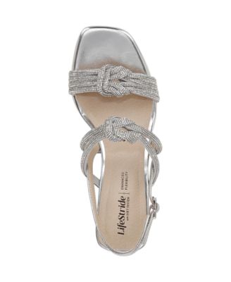 Women's Celeste Angled Block Heel Square Open Toe Dress Slingbacks