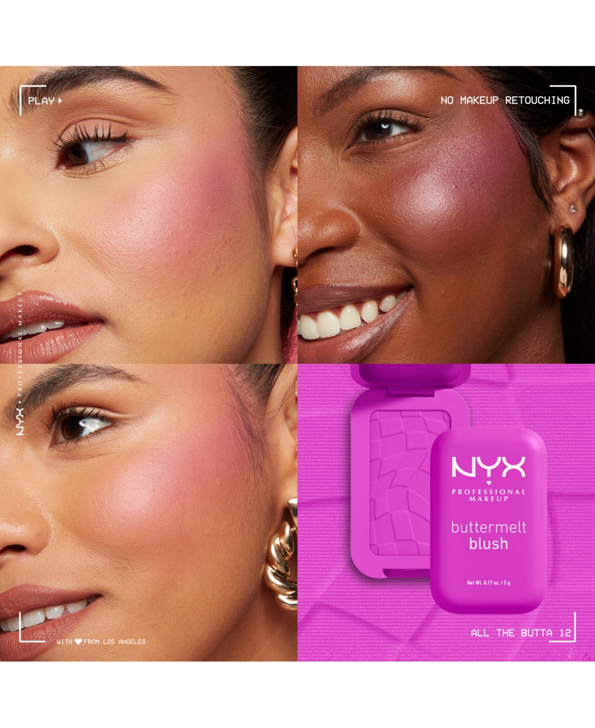 Nyx Professional Makeup Buttermelt Blush In All The Butta