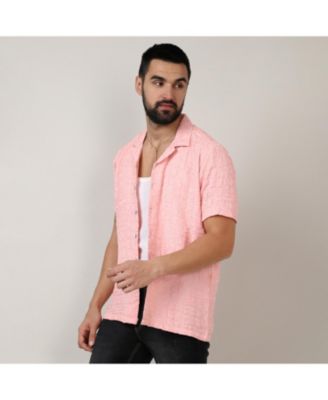 Men's Baby Pink Box-Creased Shirt