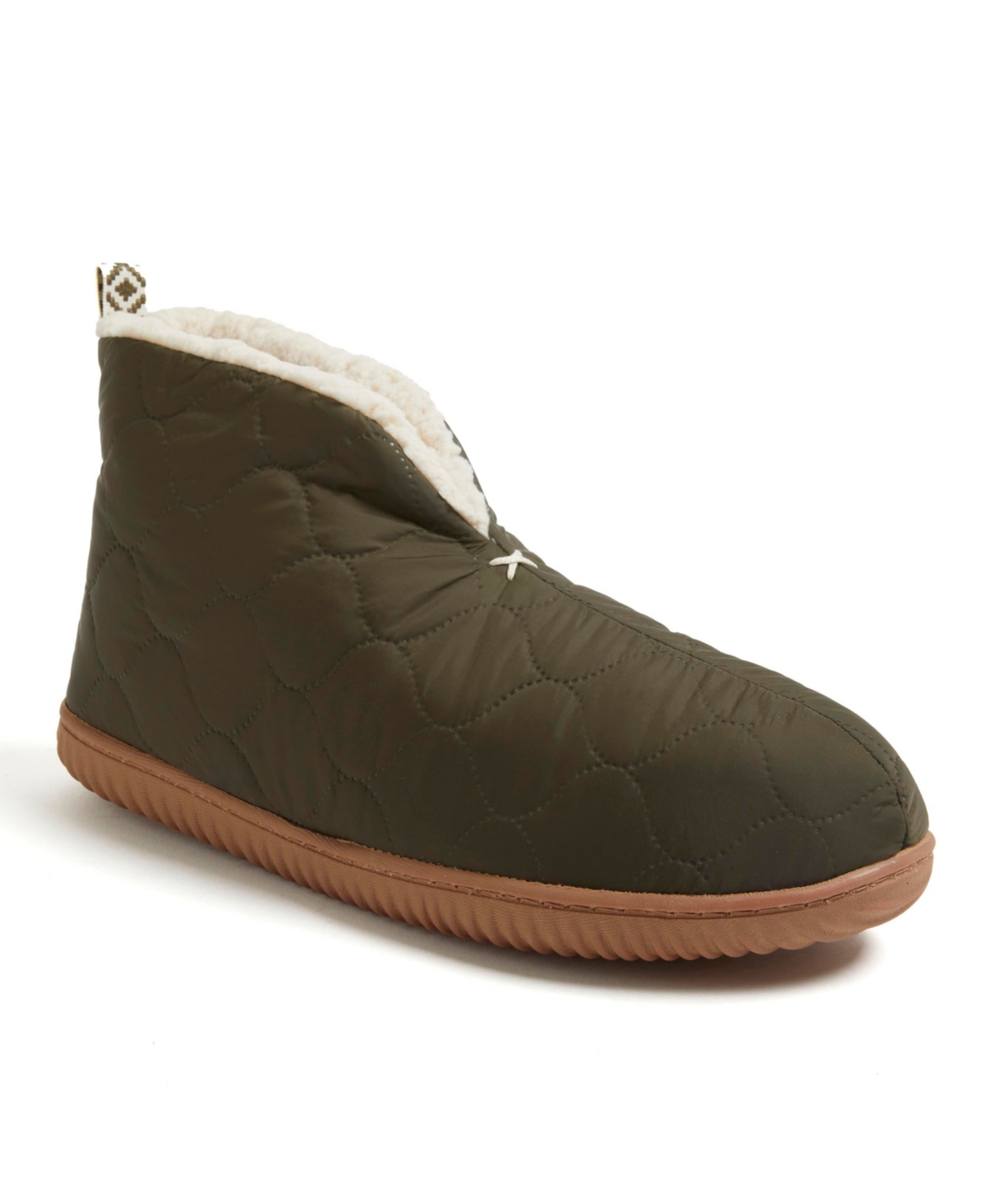 Men's Warm Up Bootie House Shoe Boot Slipper - Black