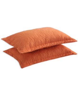 2 Pcs Embroidered Pillow Shams-Standard