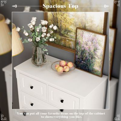 Modern White 6-Drawers Wood Chest of Drawer Dresser，bedroom nightstand, wooden end table