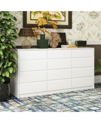 1Pc Particle Board 12-Drawer, Elegant Chest of Drawers