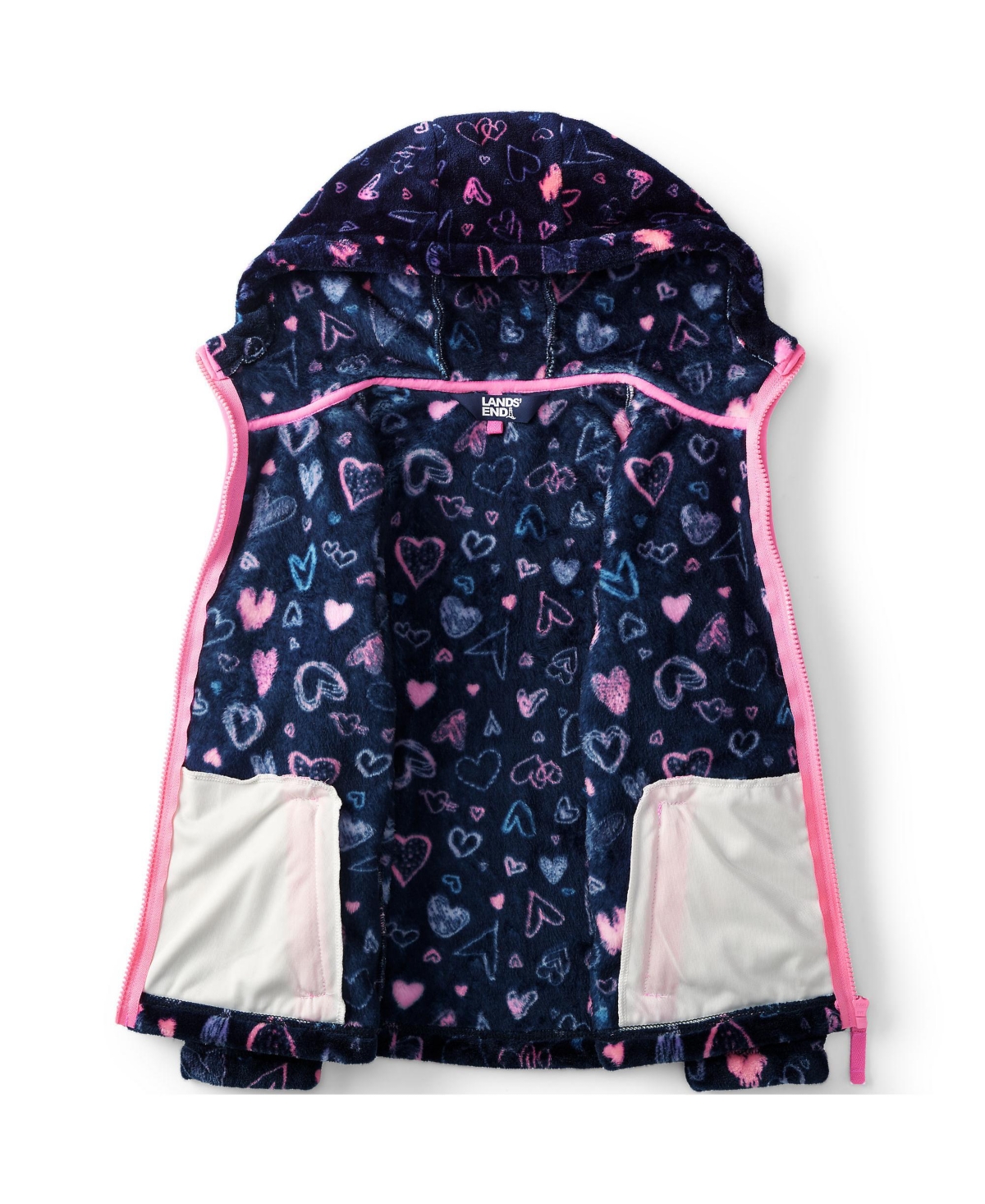 Lands' End Girls Softest Fleece Hoodie