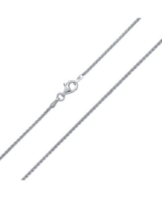 Thin Spiga Wheat Chain Necklace .925 Sterling Silver 2.5 Mm 030 Gauge
