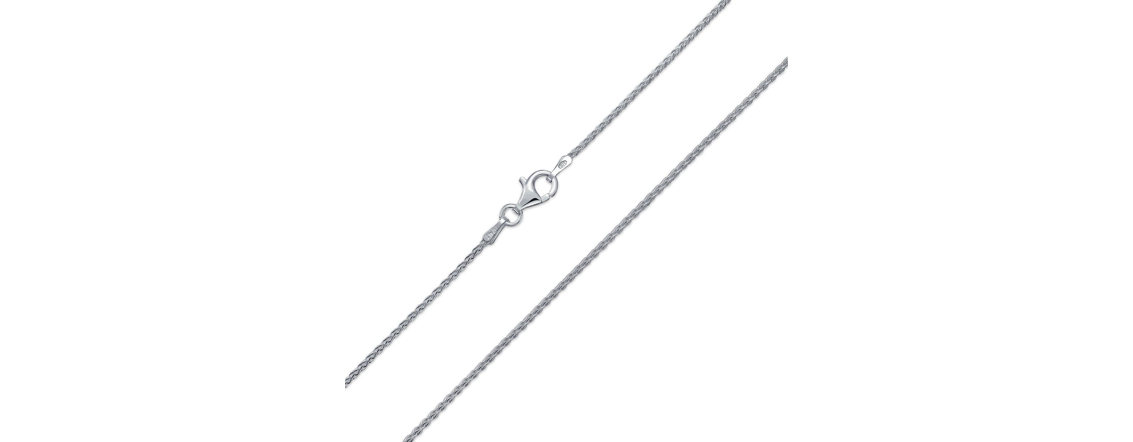 Bling Jewelry Thin Spiga Wheat Chain Necklace .925 Sterling Silver 2.5 Mm 030 Gauge