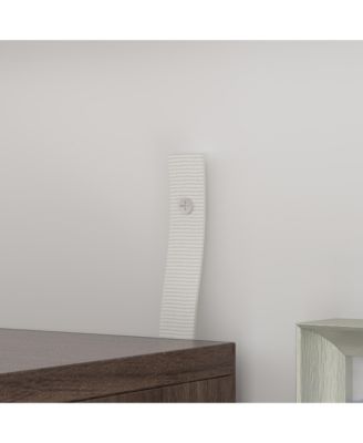 Grey Armoire with 2-Drawers, Hanging Rod and Gold Metal Handles