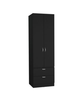 Vicco 76-Inch 2-Drawer 1-Shelf Hanging Rod Wardrobe Armoire