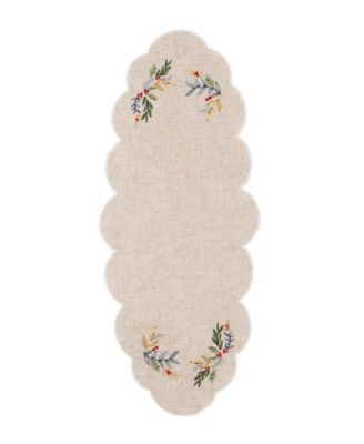 French Perle Holly Centerpiece, 14" x 36"